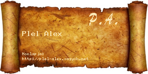 Plel Alex névjegykártya